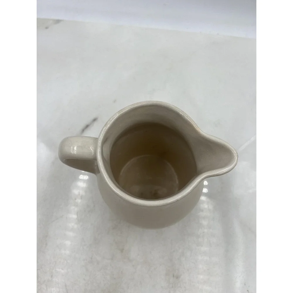 VTG Robinson Ransbottom Pitcher Blue Stripe Stoneware 1 Qt Roseville Ohio USA
